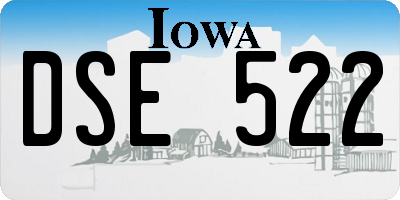IA license plate DSE522