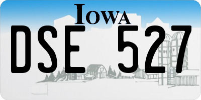 IA license plate DSE527