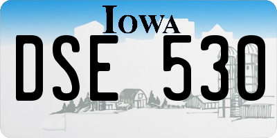 IA license plate DSE530