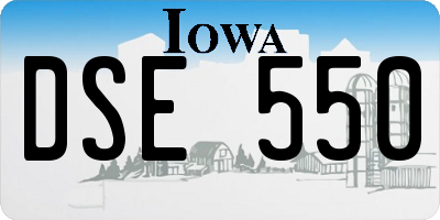 IA license plate DSE550