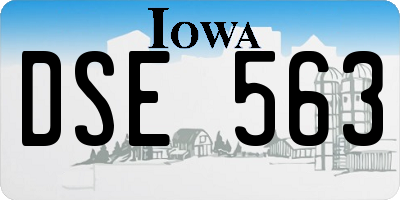 IA license plate DSE563