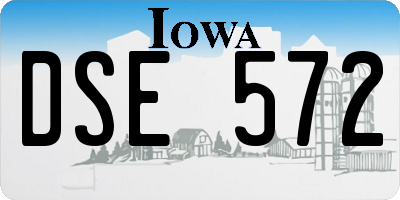 IA license plate DSE572