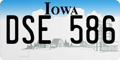 IA license plate DSE586