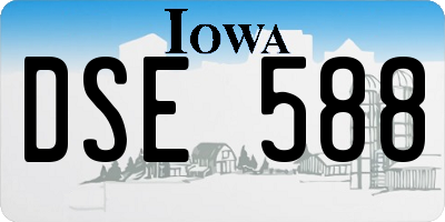 IA license plate DSE588