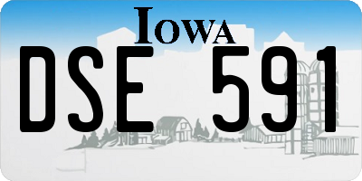 IA license plate DSE591