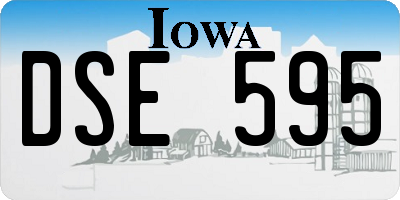 IA license plate DSE595