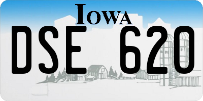 IA license plate DSE620