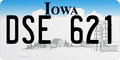IA license plate DSE621