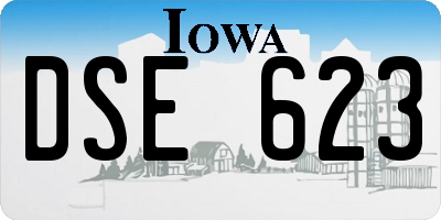 IA license plate DSE623