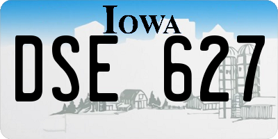 IA license plate DSE627