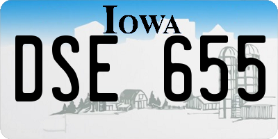 IA license plate DSE655