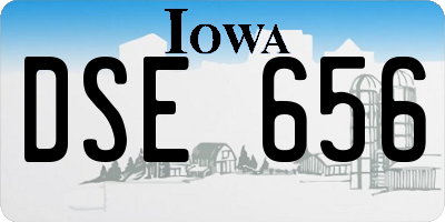 IA license plate DSE656