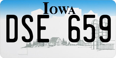 IA license plate DSE659