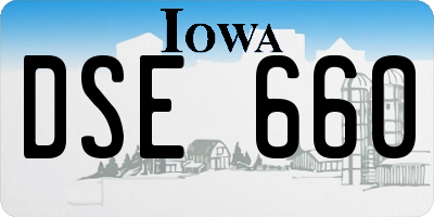 IA license plate DSE660