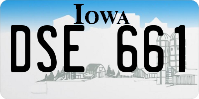 IA license plate DSE661