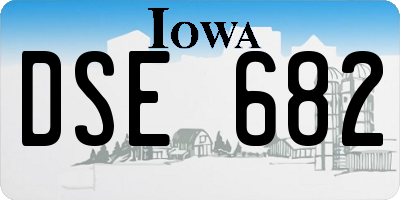 IA license plate DSE682