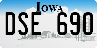 IA license plate DSE690