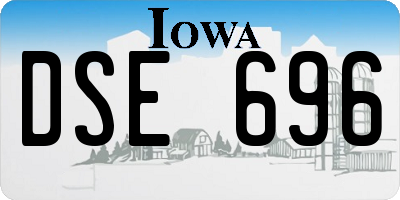 IA license plate DSE696