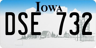 IA license plate DSE732