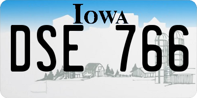 IA license plate DSE766