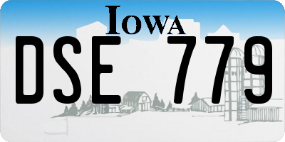 IA license plate DSE779