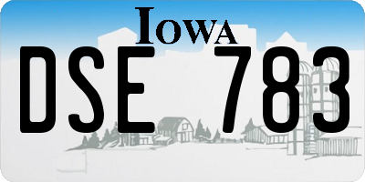 IA license plate DSE783