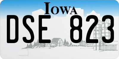 IA license plate DSE823