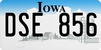 IA license plate DSE856