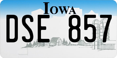 IA license plate DSE857