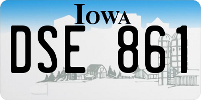 IA license plate DSE861