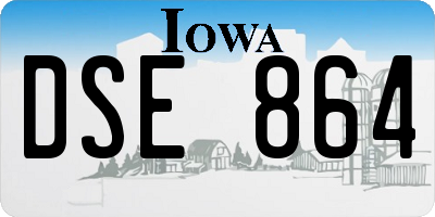 IA license plate DSE864