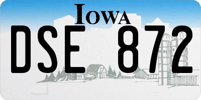 IA license plate DSE872