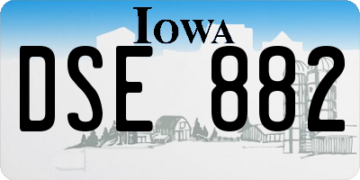 IA license plate DSE882