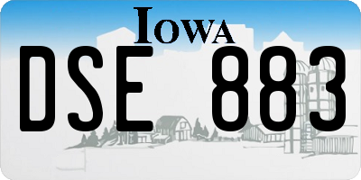 IA license plate DSE883