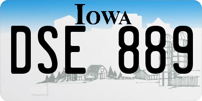 IA license plate DSE889