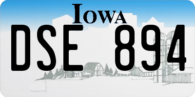 IA license plate DSE894
