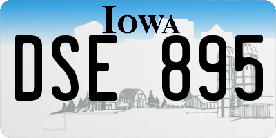 IA license plate DSE895