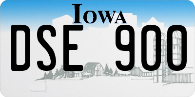 IA license plate DSE900