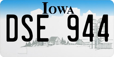 IA license plate DSE944
