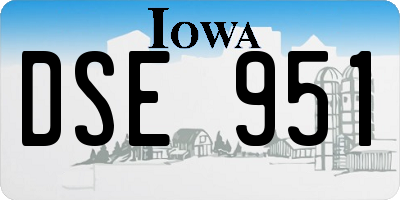 IA license plate DSE951