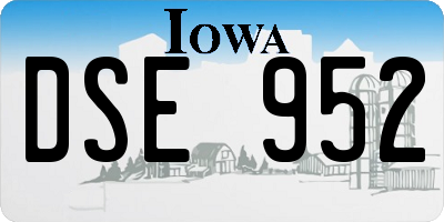 IA license plate DSE952