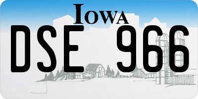 IA license plate DSE966