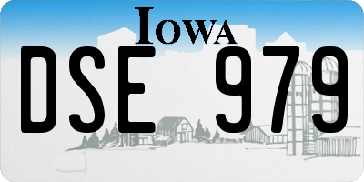 IA license plate DSE979