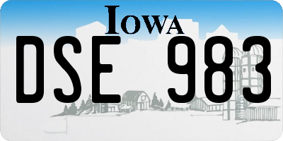 IA license plate DSE983