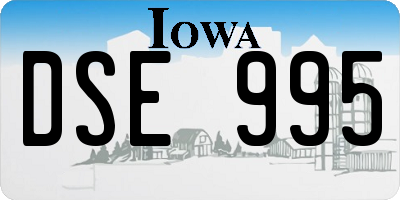 IA license plate DSE995