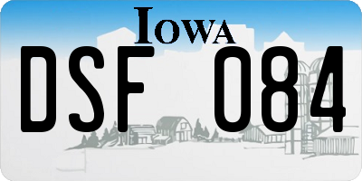 IA license plate DSF084