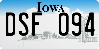 IA license plate DSF094