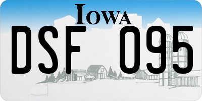 IA license plate DSF095
