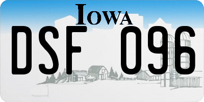 IA license plate DSF096
