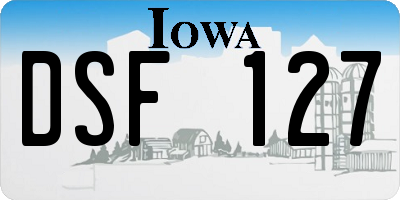 IA license plate DSF127
